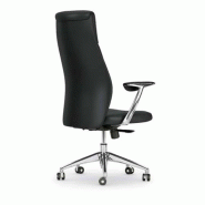Fauteuil de Direction cuir VIC - Mobel Linea - cuir noir_3