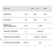 Groupe électrogène industriel GTW-920 T5 - 50 Hz triphasé - Genelec - 885 kVA - Moteur Mitsubishi_3