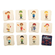 Jeu de mémoire personnalisé - carton avec motifs thématiques - 24 tuiles - impression quadri_3