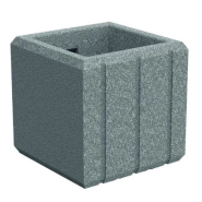 Jardinière Heba en polyéthylène moyenne densité (MDPE) 100 % recyclable - anti-U.V., anti-graffitis, sans entretien - 50 cm, 200 cm, courbe 45°_3