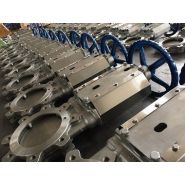 Vanne à guillotine - Meway Valves - unidirectionnelle pneumatique modèle MDQ pour applications industrielles générales_3