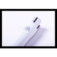 Stylo bille stylet antibactérien - plastique blanc - encre bleue - conforme ISO 22196_3