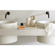 Ensemble d'accessoires pour la salle de bains -ReNew, kit de 3 - Soft Beige - Distributeur de Savon, Porte-Brosses à Dents, Plateau de Rangement_3