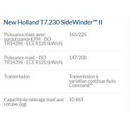 T7.230 Sidewinder II - Tracteur agricole New Holland - Puissance 165/225 kW/ch - Technologies embarquées et moteur Tier 4B_3