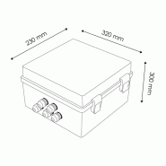 Panneau électrique pré-assemblé pour piscine 1 HP - Transformateur 60W AC, contrôleur RGBW, différentiel 25A, IP65 - Réf. ALM6428_3