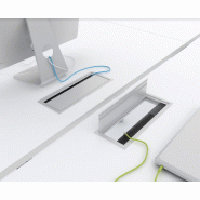 Table de réunion rectangulaire Ogi U - MDD - Oui, Blanc Pastel, Blanc 9010, 360_3