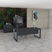 Bureau droit individuel Star - Mobel Linea - 180, Anthracite, Oui_0