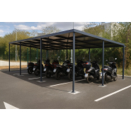 Abri vélos medium - toit plat - profondeur 2,50 m - design moderne et modulaire_2