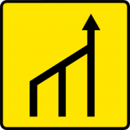 Panneau de voirie temporaire KD10B1 - Réduction de plusieurs voies à gauche - Signalisation d'urgence de courte durée_3