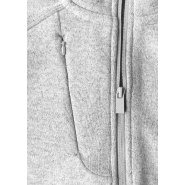 Veste en polaire tricotée à fermeture éclair intégrale - Gris clair chiné - Montana Men - Nimbus_3