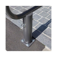 Barrière pivotante - longueur 2 mètres - ref : 203121.Gpro - axe déporté et tube vertical pour panneau de signalisation_3