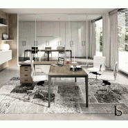 Bureau Manager avec caisson X5 - Officity. - Orme, Gauche, 180 x 170 cm_0