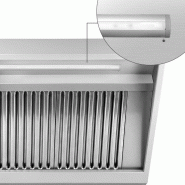 Hotte murale Inox - 2m40 - avec moteur, régulateur, filtre et éclairage - P 700 mm | GGM_3