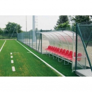 Fa030 - Abris de touche - 5m - 10 sièges - Powershot - Aluminium anodisé et polycarbonate_3