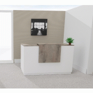 Bureau de réception accueil Delta Plus - Mobel Linea - 144, Blanc, Non, Chêne grisé_0