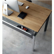 Bureau individuel avec retour piètement ouvert So Sierro_3