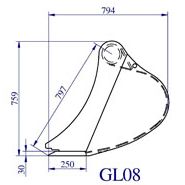 GL 08 Godet de curage - Lamy Les Constructeurs - 450mm à 1050mm - Pour pelles 7 à 9 tonnes_3