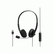 Port Designs 901604 casque Avec fil Arceau Bureau/Centre d'appels USB Type-A Noir_3