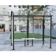 Abri bus métallique Vision - 2,8 mètres - Toiture en dôme - Modulaire et personnalisable_3