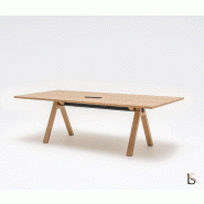 Table de réunion Viga - MDD - Oui, 220, Chêne naturel_3