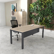 Bureau Professionnel Tempo Mobel Linea. - 140, Anthracite, Acacia clair, Oui_0