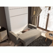 FALCON SOFA - Armoire lit escamotable avec canapé intégré - Couchage 140x200 cm - Tendance et haut de gamme_3
