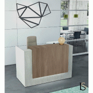 Borne d'accueil Z2 Officity - Compacte et moderne - 166, Béton, Orme_0