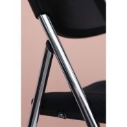 Cpdiva N - Chaise pliante - Alba - dossier en maille ergonomique et structure en acier chromé_3