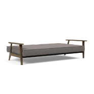 Innovation Living - Canapé lit design Splitback Frej convertible 115x210 cm - Chêne fumé et tissu Mixed Dance Grey_3