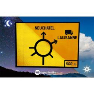 Panneau de voirie temporaire KD42D - Déviation avec mention de la ville - WP Signalisation_3