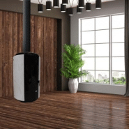 Poêle à granulés design avec capacité de réservoir de 12 kg