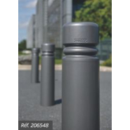 Borne inox - tube en acier inoxydable 304 brossé Ø 154 et 220 mm - épaisseur 2 mm - pommeau inox brossé_3