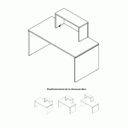 Bureau réception Pano Ofitres - choix & qualité - 120, Gris aluminium_3