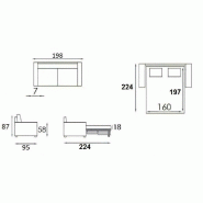 Canapé 3-4 places Eclipse convertible express 160 cm - matelas 18 cm microfibre taupe - ouverture rapide_3