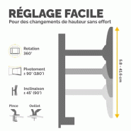 Fellowes Reflex 8502601 support d'écran plat pour bureau 68,6 cm (27