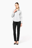 Chemise de travail femme en popeline 100% coton - Manches longues - Réf : K542 - Marque Kariban_3