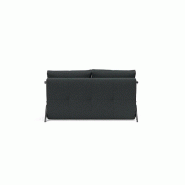 Innovation Living - Canapé design Cubed 02 Chrome convertible 200x160 cm - Tissu bouclé Black Raven_3