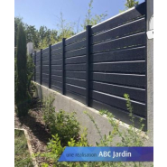 Clôture PVC pleine gris anthracite - MAGMA - Gamme Tendance - plaxage anti-UV, sur-mesure, garantie 10 ans_3