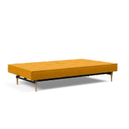 Canapé-lit convertible SPLITBACK STYLETTO - pieds chêne naturel - 115x210 cm - tissu Elegance Burned Curry_3
