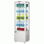Vitrine réfrigérée panoramique avec porte incurvée - série C - blanche 235L - Polar - CX575_3