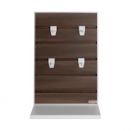 FlexiSlot - meuble présentoir en aluminium avec cadre argent anodisé et base en bois - VKF Renzel_3