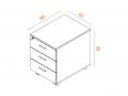 Caisson mobile 3 tiroirs bicolore CLASSIC - Kesiolt_3