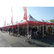 Tente publicitaire pliante E-Z UP Eclipse 3x3m - facile à installer pour expositions et salons_3