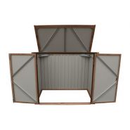 Duramax - cache-conteneurs et abris poubelle - métal aspect bois - 150 x 90 cm - anticorrosion et anti-UV_3
