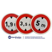 Panneau d'interdiction B12 - Hauteur limitée - Innov, ultra-résistant, Made in France_3