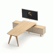 Table de réunion interactive Rail - Bralco. - Chêne tabac_3