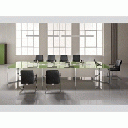 Table de réunion I-MEET - Plateau verre - 320x320 cm - Fabricant LAS - Référence IME_03_3