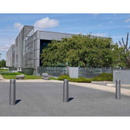 Borne métallique City - design classique - ref : 206548.Gpro - tube acier Ø160 mm - hauteur 675 mm_3