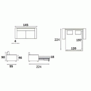 Canapé lit compact 2-3 places Denso Rapid Express 120 cm - Microfibre marron - Matelas 18 cm - Sommier à lattes_3