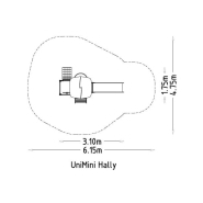 Structure multi-jeux 3 à 5 ans - Unimini Hally 8046755 - Poteaux bois et panneaux HPL - Hags_3